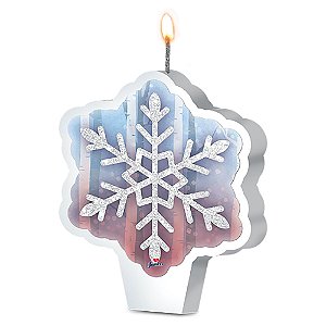 Vela Aniversário SNOWFLAKES Decoração Frozen Festa Completa
