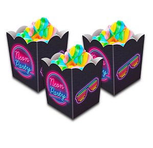 Cachepot papel Decoração NEON Festa Brilha na luz 8und