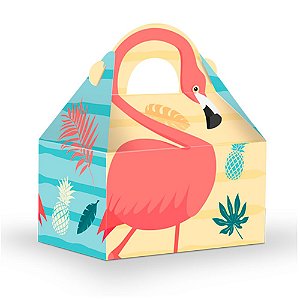 10 uni Caixa Lembrancinha Surpresa Decoração Flamingo Festa