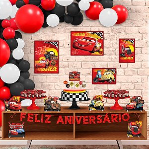 Kit Festa Decoração Carros Festa Aniversário 42 Itns