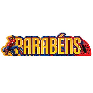 Decoração festa  HOMEM ARANHA Parabéns GIGANTE EVA 67cm