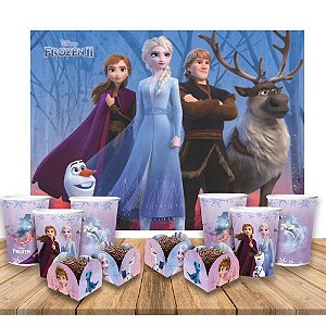 Kit Festa Completo 58 Pçs Decoração Frozen Aniversário