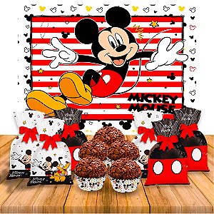 Kit festa completo 113pçs decoração Mickey Mouse Festa