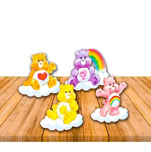 Display de mesa Decoração Ursinhos Carinhosos Festa 4und