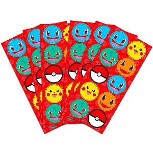 30 Adesivos Redondo POKET MONSTERS Decoração pokémon Festa