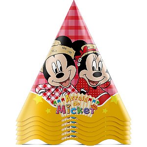 12 CHAPEU DECORAÇÃO ARRAIA DO MICKEY FESTA JUNINA