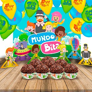 Kit festa 132 pçs Decoração Mundo bita anive mais completo