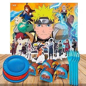 Kit festa completo 94 itens Decoração Naruto anivesário
