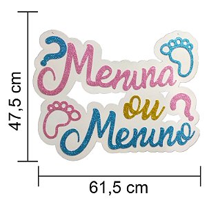 Painel Decorativo festa Chá Revelação EVA GIGANT 47,5X61,5cm