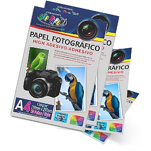 50 folhas Papel Fotográfico Adesivos Glossy Off Paper 130g