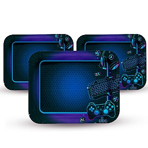 BANDEJA PARA BOLO R5 Decorada GAMER FESTA 33X40CM