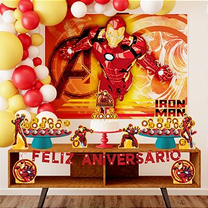Kit festa Homem De Ferro Decoração 39pçs aniversário em EVA
