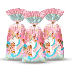 8 Sacola Lembrancinhas Surpresa Decoração UNICORNIO Festa