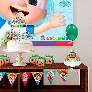 Decoração COCOMELON festa Centro de mesa GIGANTE EVA 27cm