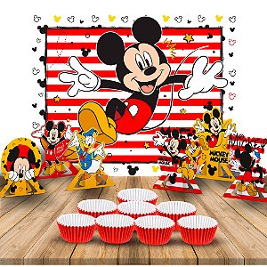 Kit festa completo 107 pçs decoração Mickey Mouse Festa