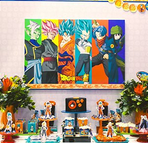 Painel Gigante 1,28m Cor Viva decoração Dragon Ball festa