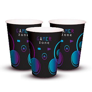 8 Lembrancinhas copos decoração Gamer festa aniversári 240ML