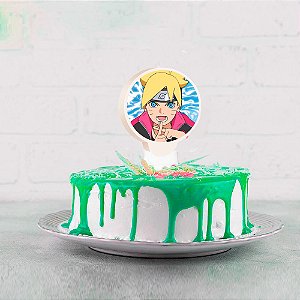 Vela Plana Decoração Boruto festa aniversário