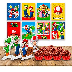 Kit festa Super Mario Decoração Aniversário completo 112 pçs