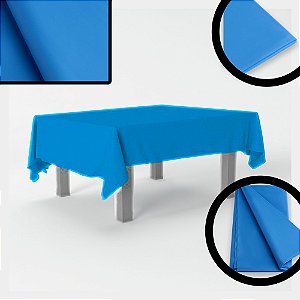 Toalha plástica de mesa Azul Royal pra decora festa 137x274