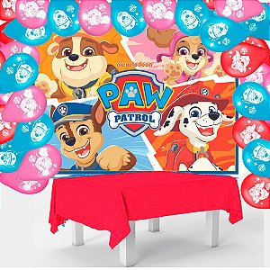 Kit festa Patrulha canina Decoração Aniversário 27 Peças