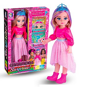 Boneca Linda Charmosa Surprise Loira Fofinha cheirosa