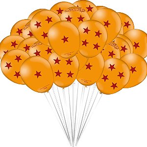 50 Balões Bexigas Decoração Dragon ball Festa Aniversário 9"