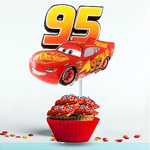 Vela Decorada festa Carros Mcqueen decoração aniversário
