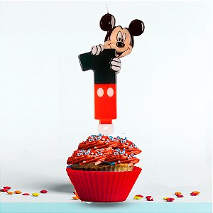 Vela Número 1 Festa Mickey Clássico decoração aniversário