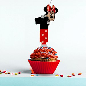 Vela Número 1 Festa Minnie Mouse decoração aniversário