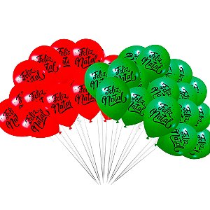 50 Balões kit Natal Decoração festa completa n9