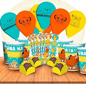 Kit festa Rei Leão 117Itens decoração aniversário completa