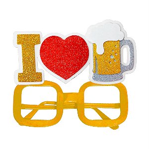 DECORAÇÃO CARNAVAL - OCULOS - EU AMO CERVEJA