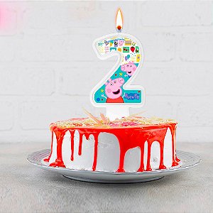 Vela PEPPA PIG Decoração Festa 2 Ano Aniversário