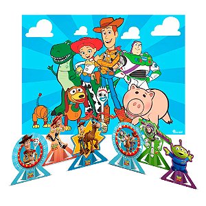 Kit Festa Toy Story Decoração Aniversário Painel + 6 display