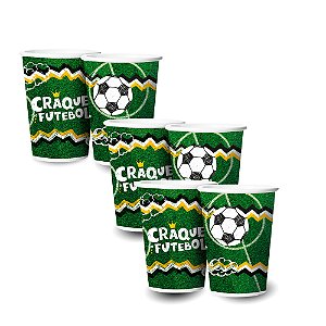 12 Lembrancinhas copos Futebol decoração festa aniversário