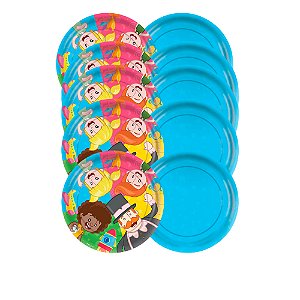 12 uni Pratos Decoração Mundo Bita festa Aniversário 18cm