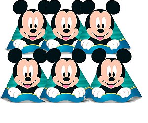 8 un Chapéu Aniversário Mickey Baby Decoração festa