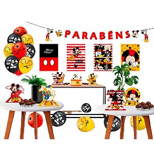 KIT FESTA  MICKEY MOUSE  DECORAÇÃO PRONTA  137 ITENS