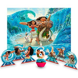 Kit Festa Moana Decoração Festa Aniversário Completo vela 6