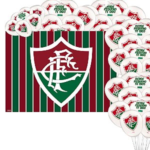 Kit Festa Fluminense Decoração Painel GG+ 25 Balões aniversa