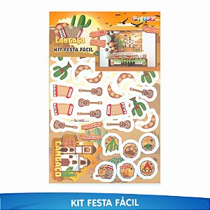 Kit festa Junina Decoração Cangaço Arraia Julino 39 pçs EVA
