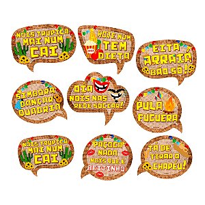 Decoração Kit Placa Divertida festa Junina arraia julino 8 U