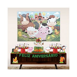Kit festa Decoração aniversário Fazendinha completa em EVA
