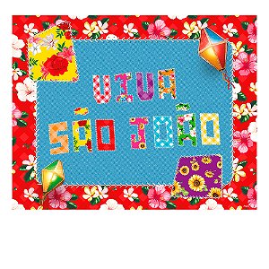 Painel Festa Junina Decoração Arraia Mais cor GRANDE 1m