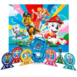 Kit Festa Patulha Canina Decoração 3 anos Aniverário