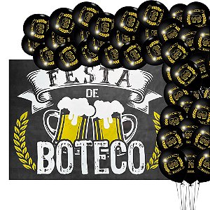kit festa Boteco Decoracação Aniversár Painel + 25 Balão n11