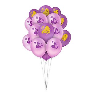 Decoração Rapunzel festa aniversário 25 und balão n9