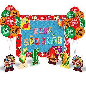 Kit Festa Junina Decoração Arraia Completo E Aniversário