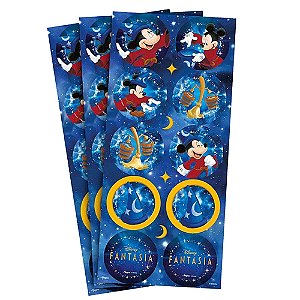 30 Adesivos decoração Mickey Fantasia festa aniversário